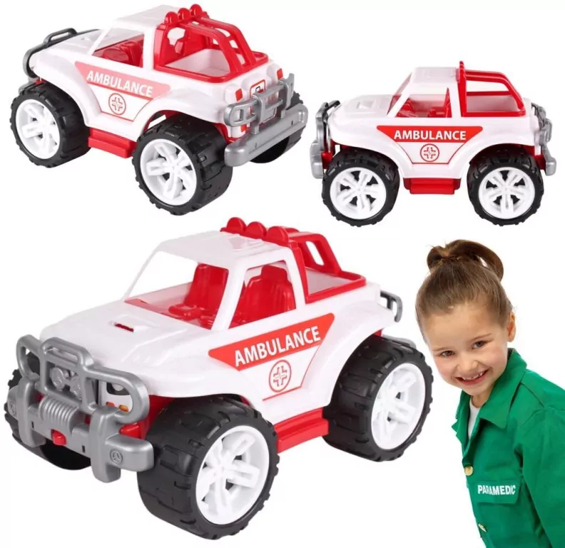 Auto terenówka biało-czerwona - tantis.pl
