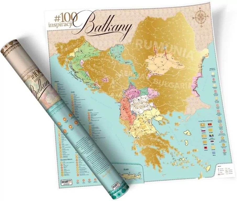 #100 inspiracji Bałkany. Mapa Zdrapka - tantis.pl
