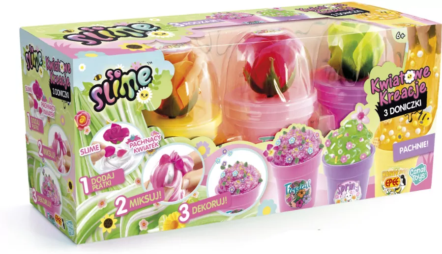 Slime Kwiatowe Kreacje - 3 doniczki - tantis.pl