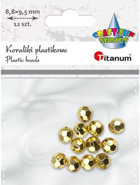Koraliki plastikowe lustrzane fasetowane 10x9,5mm - tantis.pl