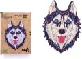 Puzzle drewniane eko 123. Śnieżny husky - tantis.pl