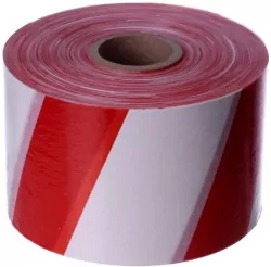 Taśma ostrzegawcza 80mmx100m, czerwona