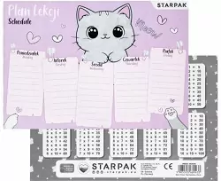 Plan lekcji z tabliczką mnożenia Kitty
