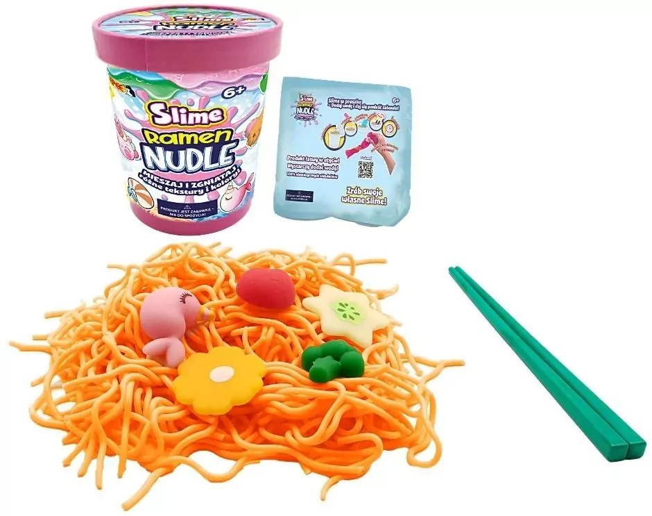 Slime Ramen Nudle walentynkowa krewetka - tantis.pl