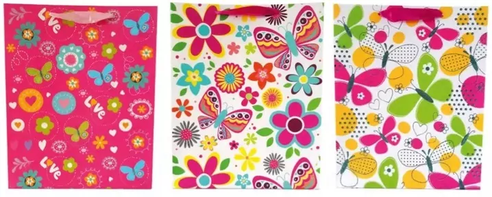 Torebka prezentowa kwiaty i motyle 1327A 31x42x12cm p12, cena za - tantis.pl