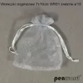 Woreczki organzowe. Srebrne 7x10cm - tantis.pl