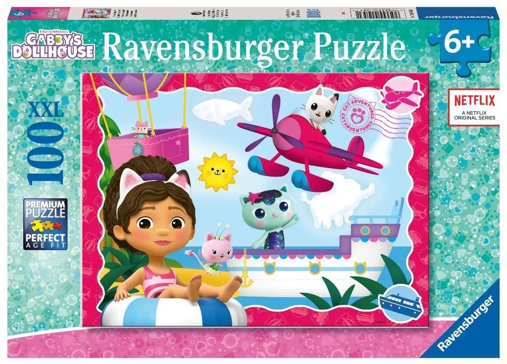 Puzzle dla dzieci 2D: Koci Domek Gabi 100el - tantis.pl