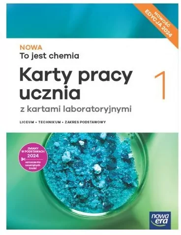 NOWA To jest chemia 1. Nowa edycja. Karty pracy ucznia z kartami laboratoryjnymi do liceum i technikum. Zakres podstawowy - tantis.pl