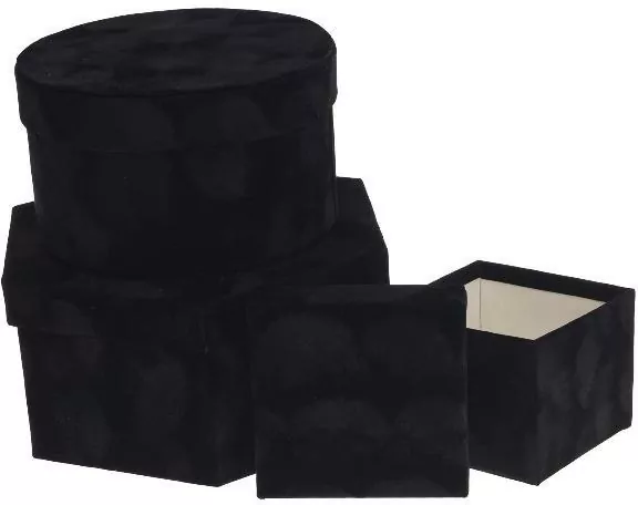 Pudełko Flower Box czarny ROZETTE - tantis.pl