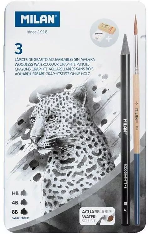 Ołówek bezdrzewny 3 rodzaje + pędzelek + gumki - tantis.pl