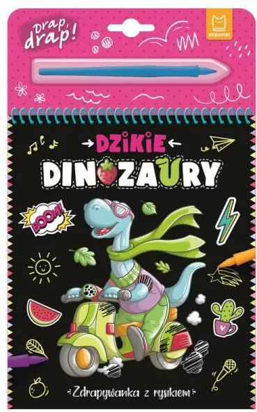 Dzikie dinozaury. Zdrapywanka z rysikiem - tantis.pl
