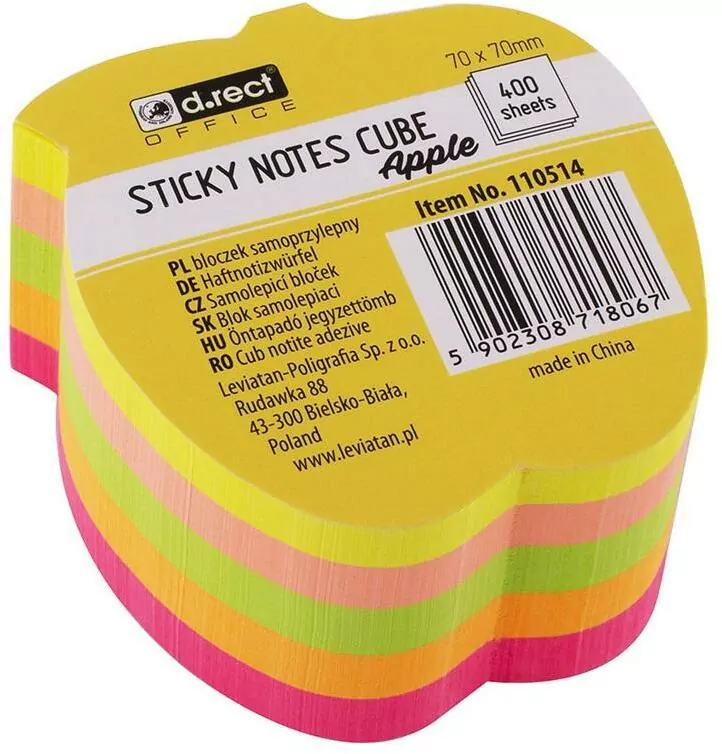 Bloczek kształty 70x70mm Jabłko D.RECT - tantis.pl