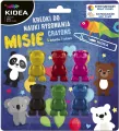 Kredki misie do nauki rysowania, 6 kolorów - tantis.pl