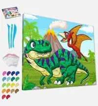 Zestaw do wyklejania plasteliną - Dinozaury - tantis.pl