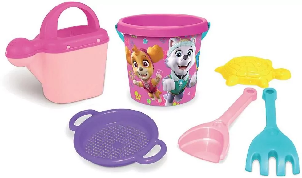 Paw Patrol. Komplet do piasku, 6 elementów różowy, mały - tantis.pl