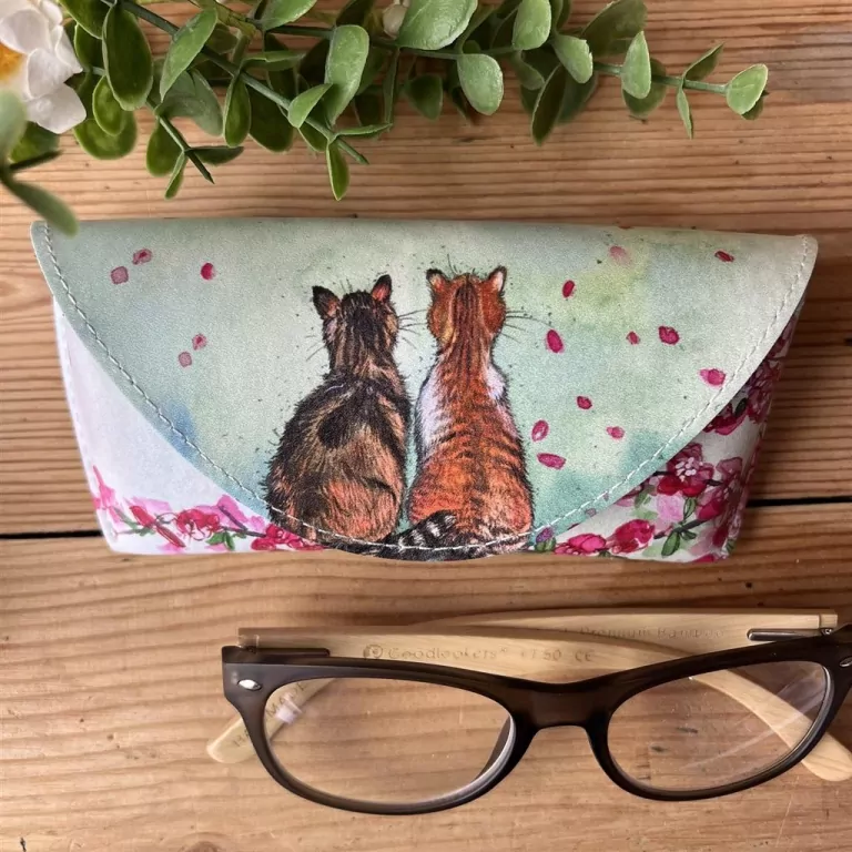 Etui na okulary GL17 Koty i kwiaty - tantis.pl