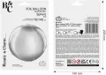 Balon foliowy B&C Kula srebrna 40cm - tantis.pl