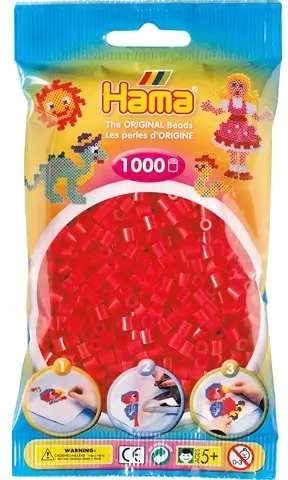 Koraliki Midi w woreczku 1000el czerwone - tantis.pl