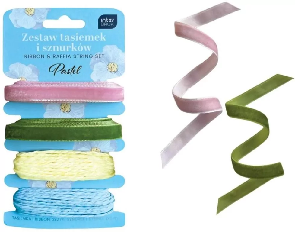 Zestaw tasiemek i sznurków Pastel - tantis.pl