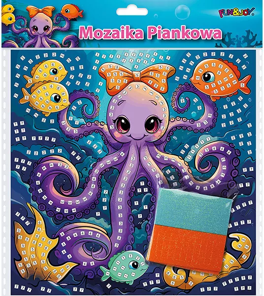 Mozaika piankowa ośmiornica 25x25cm - tantis.pl