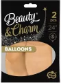 Balony Beauty&Charm pastelowe cieliste 61cm 2szt - tantis.pl