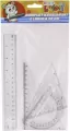 Komplet kreślarski z linijką 20cm - tantis.pl