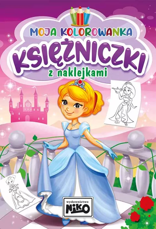Księżniczki. Moja kolorowanka z naklejkami - tantis.pl