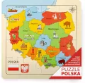 Puzzle Mapa drewniane 25x25cm - tantis.pl