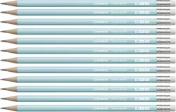 Ołówek HB z gumką. Swano Pastel niebieski