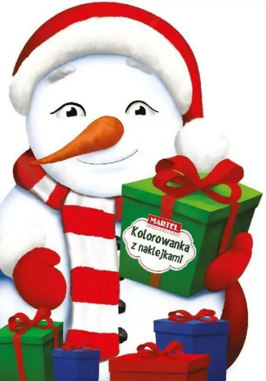 Kolorowanka z wykrojnikiem. Bałwanek - tantis.pl