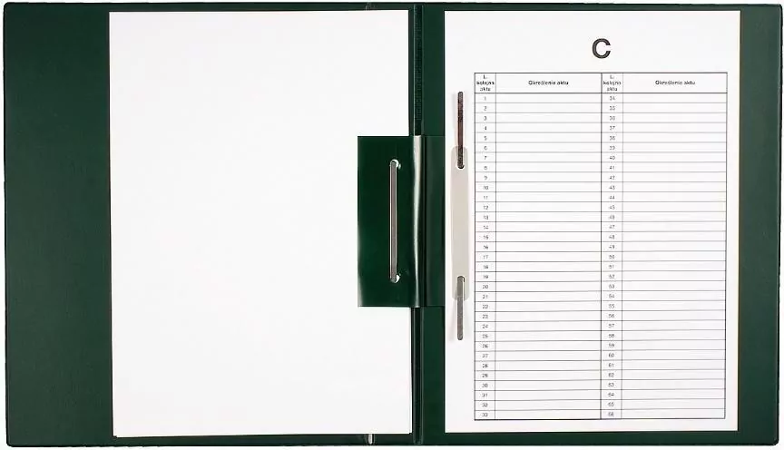 Teczka do akt osobowych (b+w) ciemnozielona - tantis.pl