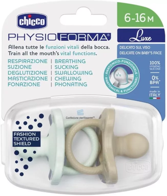 Chicco. Soft Luxe. Smoczek. 2 sztuki. 6-16 miesięcy - tantis.pl