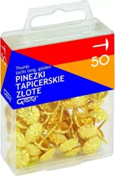 Pinezki Tapicerskie Złote 50 szt