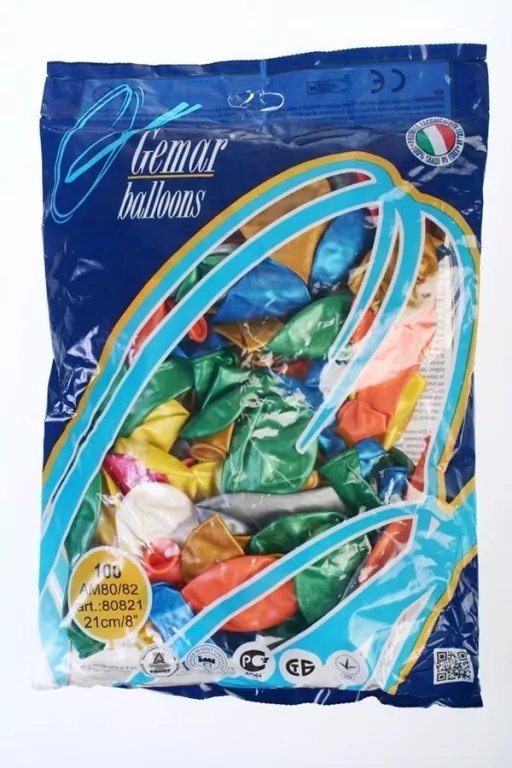 Balony metal różnokolorowe 20cm - tantis.pl