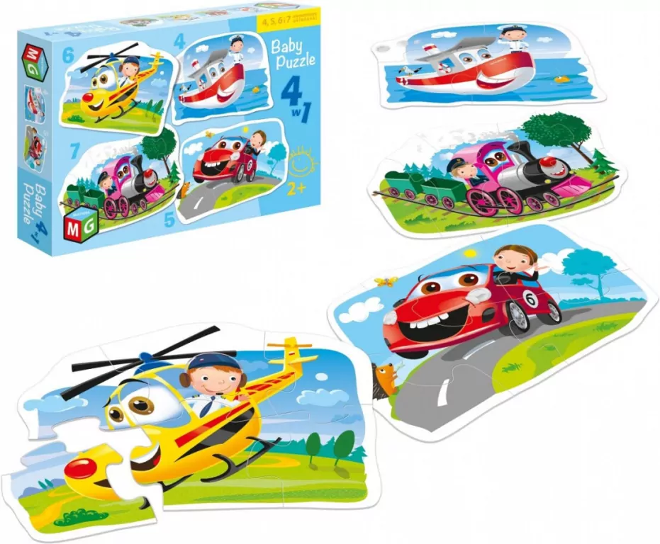 Puzzle 4w1 Baby  Pojazdy - tantis.pl