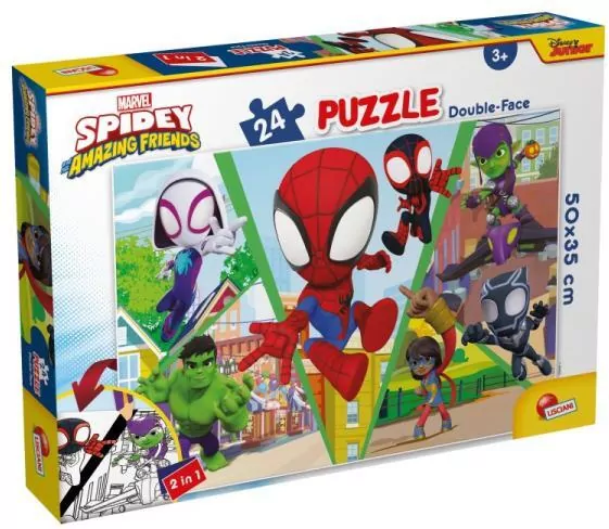 Lisciani. Puzzle dwustronne PLUS Spidey Let's Challenge - tantis.pl