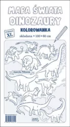 Mapa Świata Dinozaury Kolorowanka XL 2 sztuki
