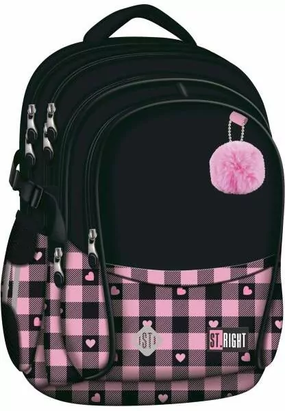 Plecak 4 komorowy BP1 Pink Checkered - tantis.pl