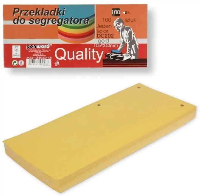 Przekładki do segregatora gold - tantis.pl