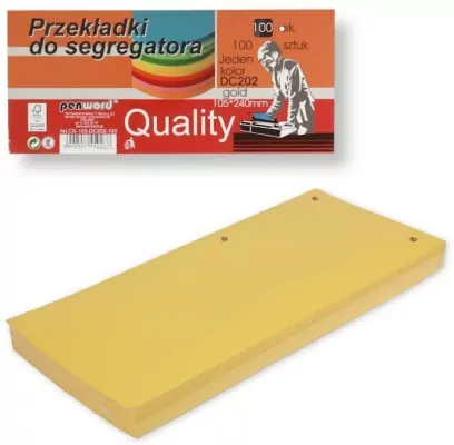 Przekładki do segregatora gold