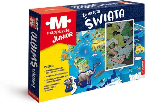 Mappuzzle Junior. Zwierzęta świata - tantis.pl