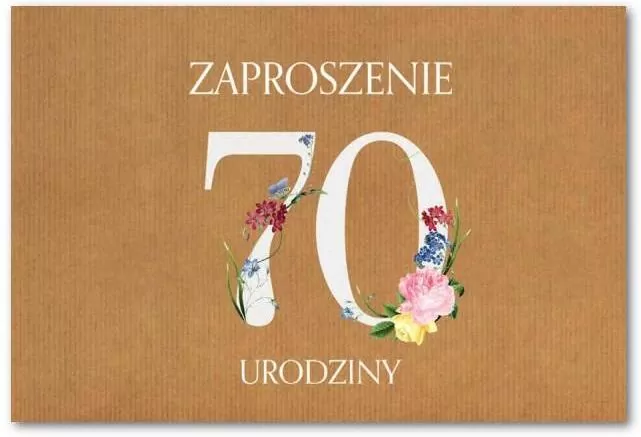 Zaproszenie Urodziny 70 ZT41 (10szt.) - tantis.pl