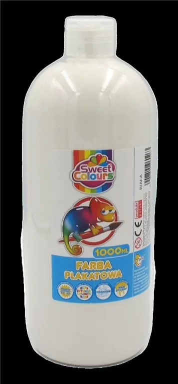 Farba plakatowa. Biała 1000ml - tantis.pl