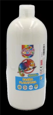 Farba plakatowa. Biała 1000ml