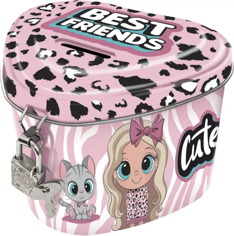 Skarbonka z kłódką serce Best Friends 10 DERFORM - tantis.pl
