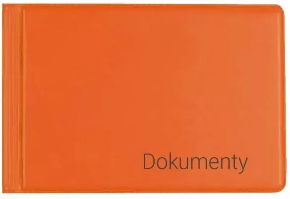 Okładka na dokumenty małe orange - tantis.pl