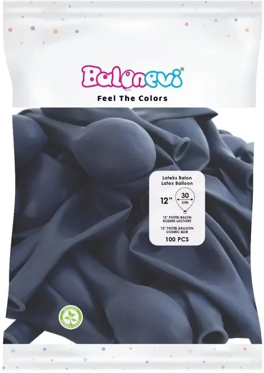 Balony lateksowe Pastel granat 30cm - tantis.pl