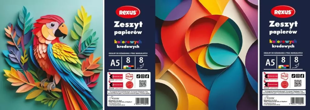 Zestaw papierów kolor. kredowanych A5/8K - tantis.pl