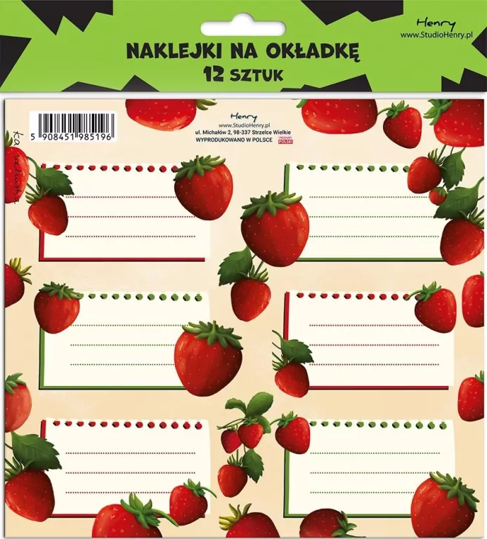 Naklejki na okładkę - Truskawka - tantis.pl