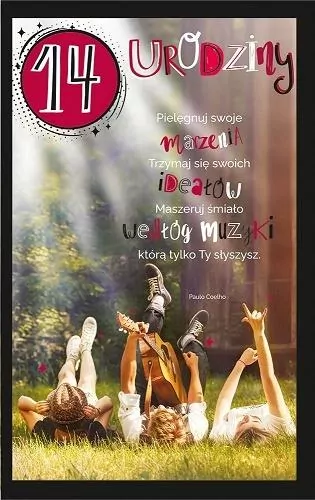 Kartka okolicznościowa. Urodziny 14 - tantis.pl